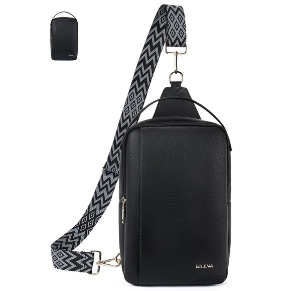 Large Crossbody Bags, Pu Leather Sling Bag Fanny Packs ^_^ - Picture 1 of 7